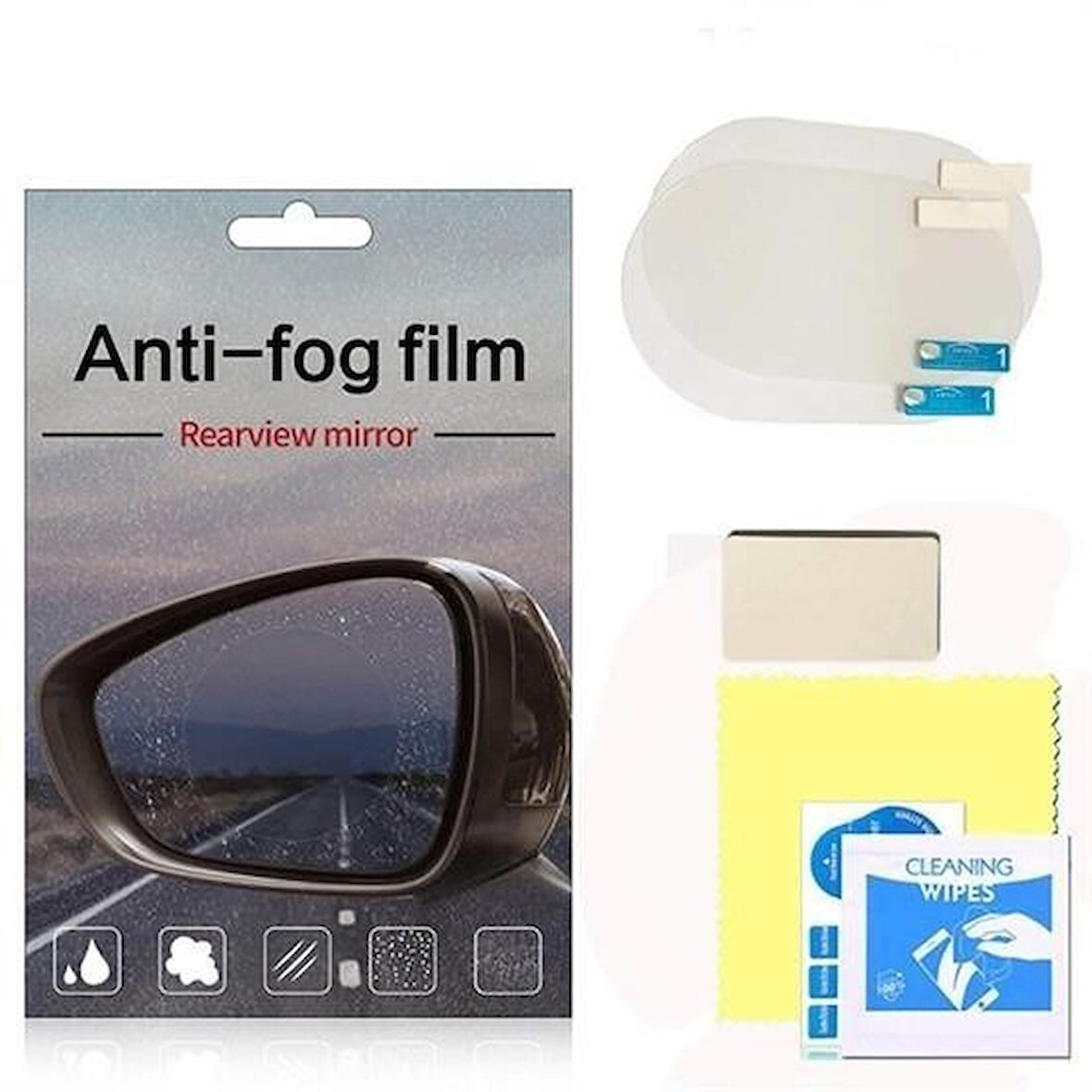 caselka® Araç Ayna Yağmur Kaydırıcı ve Cam Buğu Önleyici Film