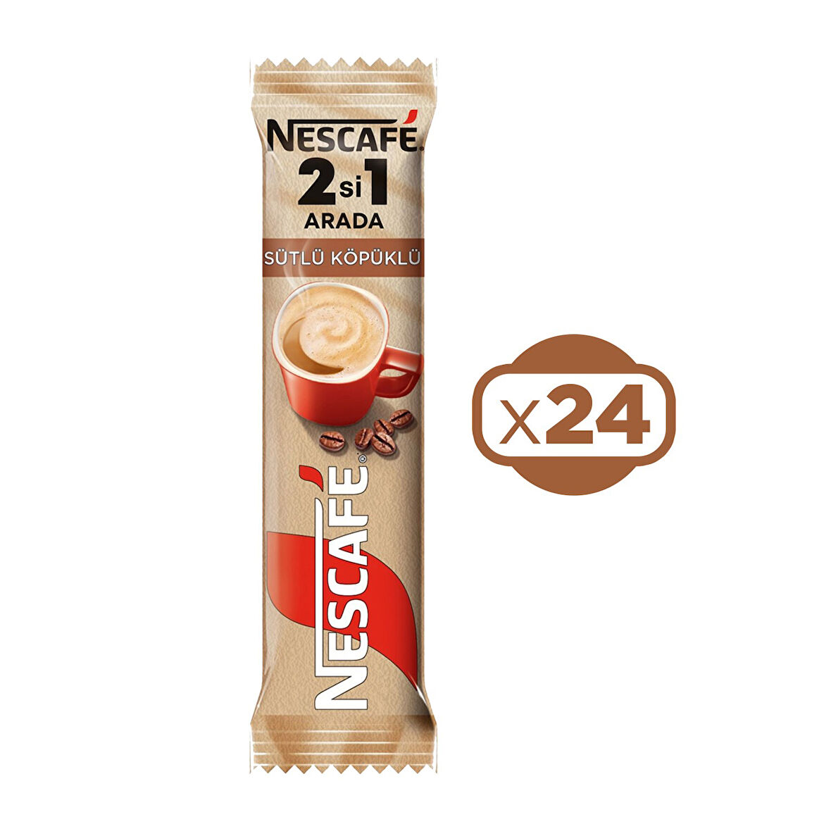Nescafé 2si1 Arada Sütlü Köpüklü 10 Gr x 24 Adet