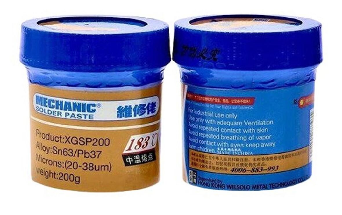 KREM SIVI LEHİM MECHANİC SOLDER PASTE 200 GR XGSP200 183 DERECE