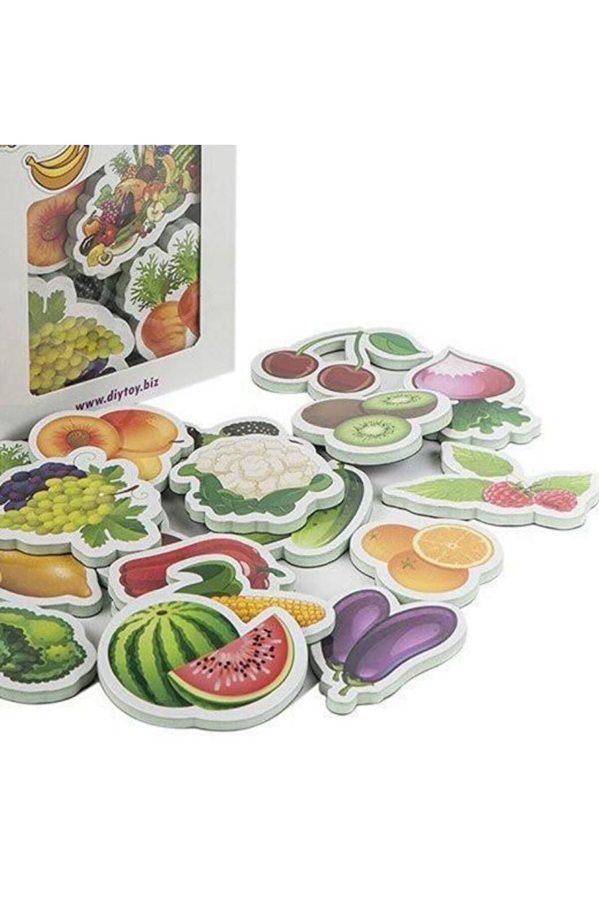 Manyetik Meyveler Ve Sebzeler Oyuncak Buzdolabına Yapışan Magnet Meyveler 26 Parça