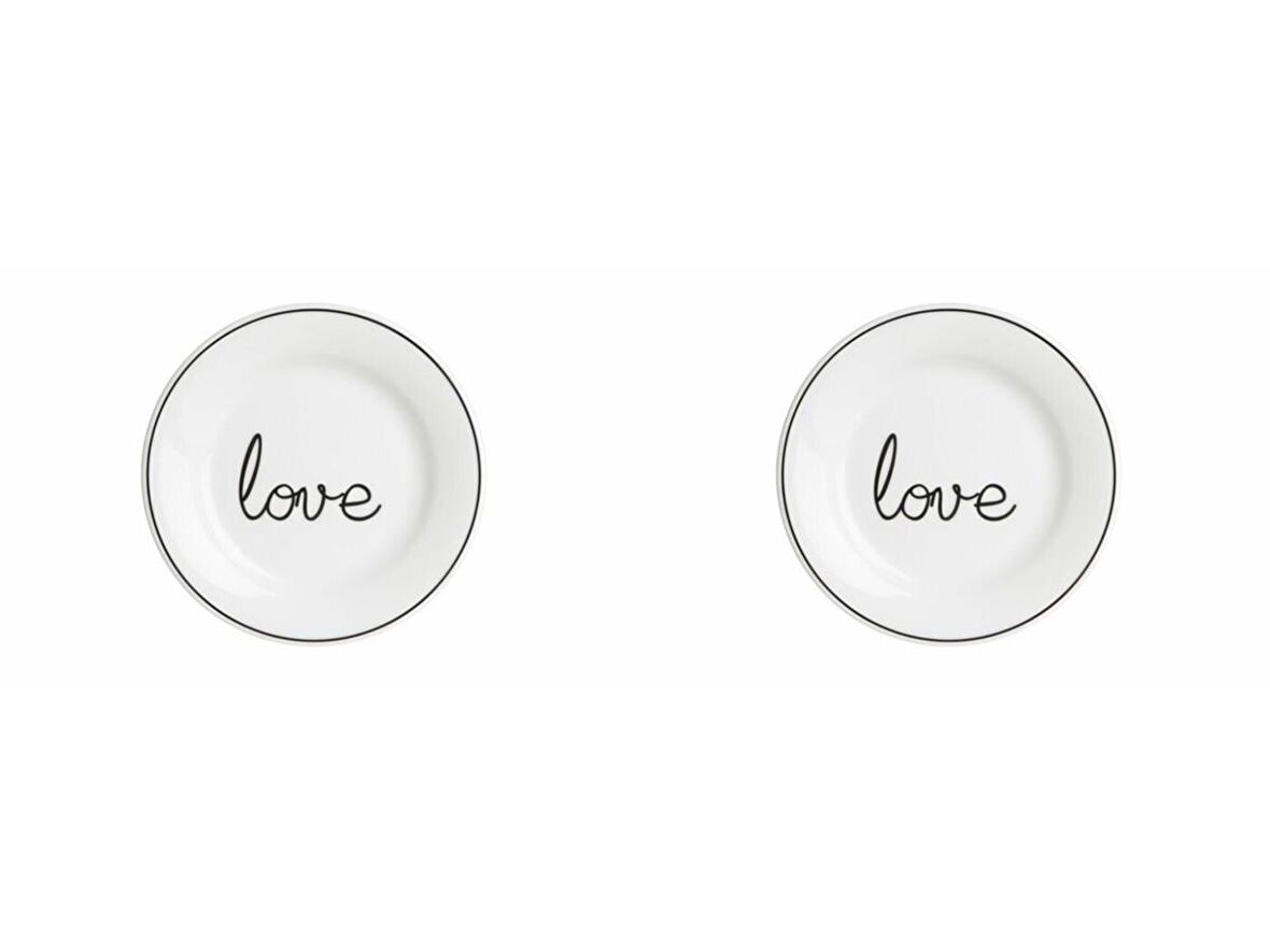 Porland Hope Love Düz Tabak 17cm 2'li 04LFH000391