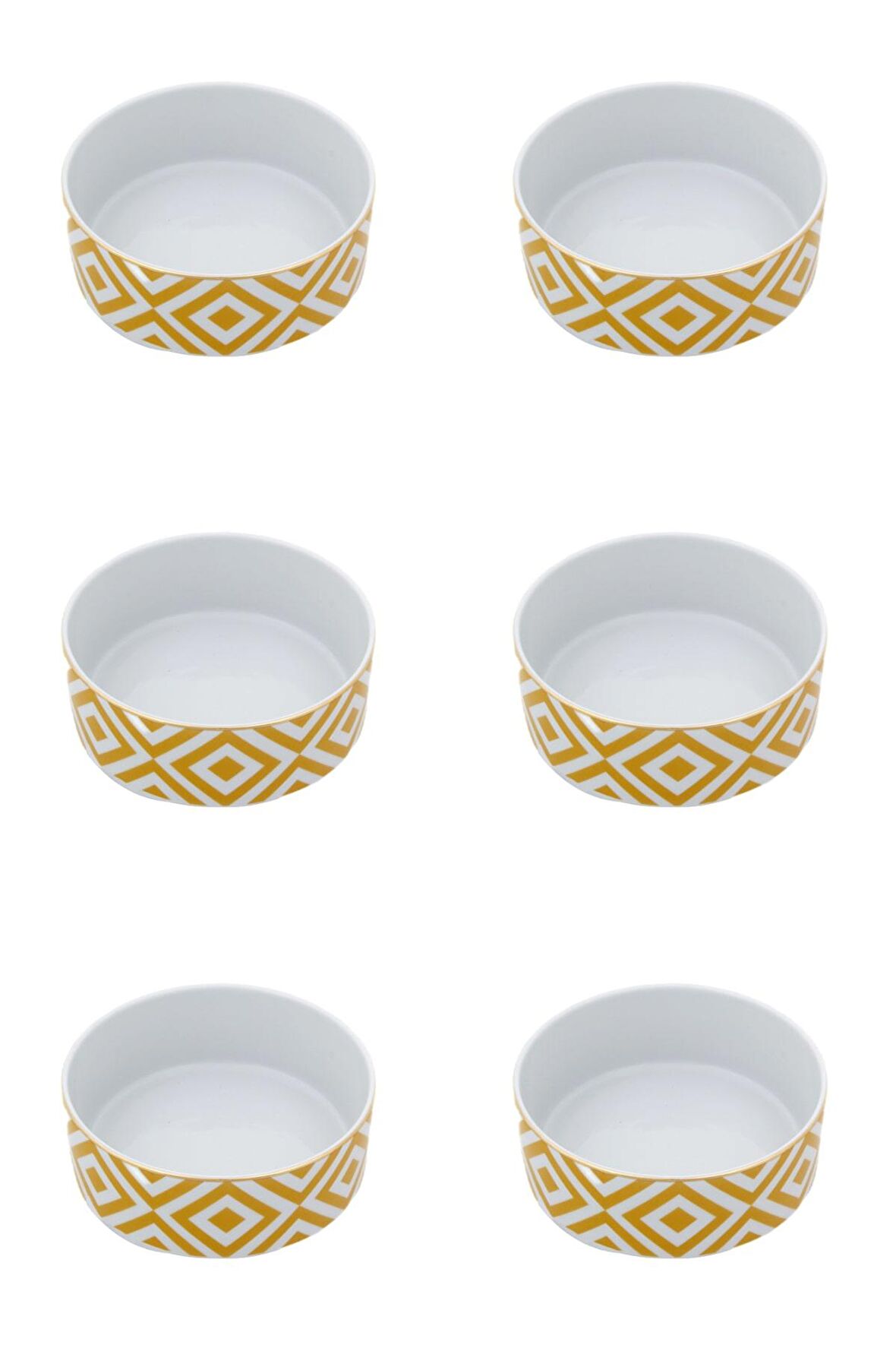 Porland Morocco Desen Sarı Kase 18cm 6'lı 04AP021501