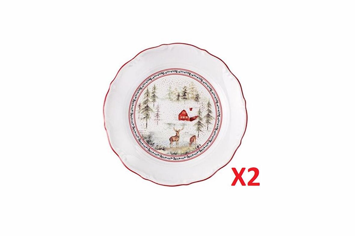 Porland Caribou Düz Tabak 19cm 2'li 04AP022128