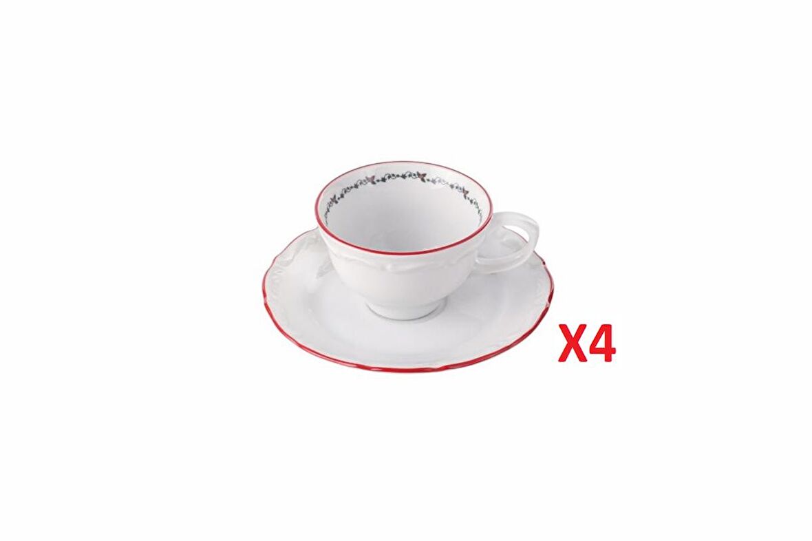 Porland Caribou Tabaklı Kahve Fincanı 75cc 4'lü 04AP022144