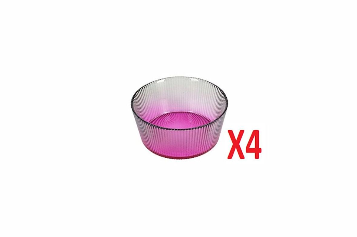 Porland Tirius Pembe-K.Yeşil Kase 13 cm 4'lü 04FIA002616