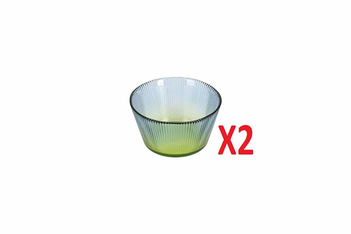 Porland Tirius Mavi-Yeşil Kase 11 cm 2'li 04FIA002617