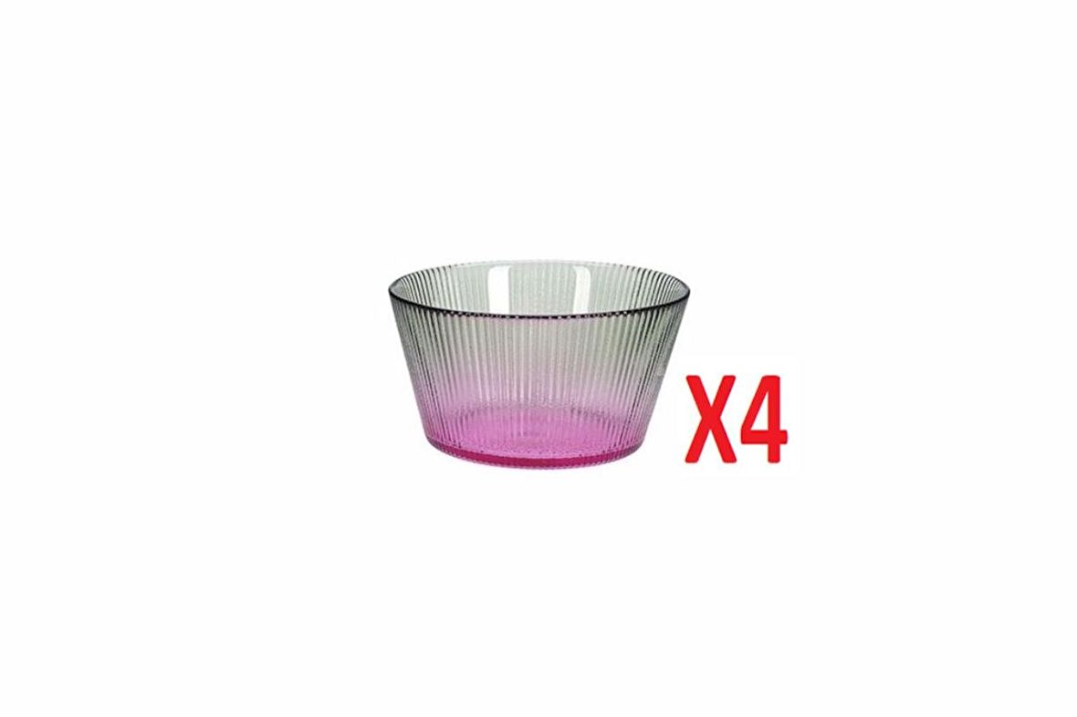 Porland Tirius Pembe-K.Yeşil Kase 11 cm 4'lü 04FIA002620
