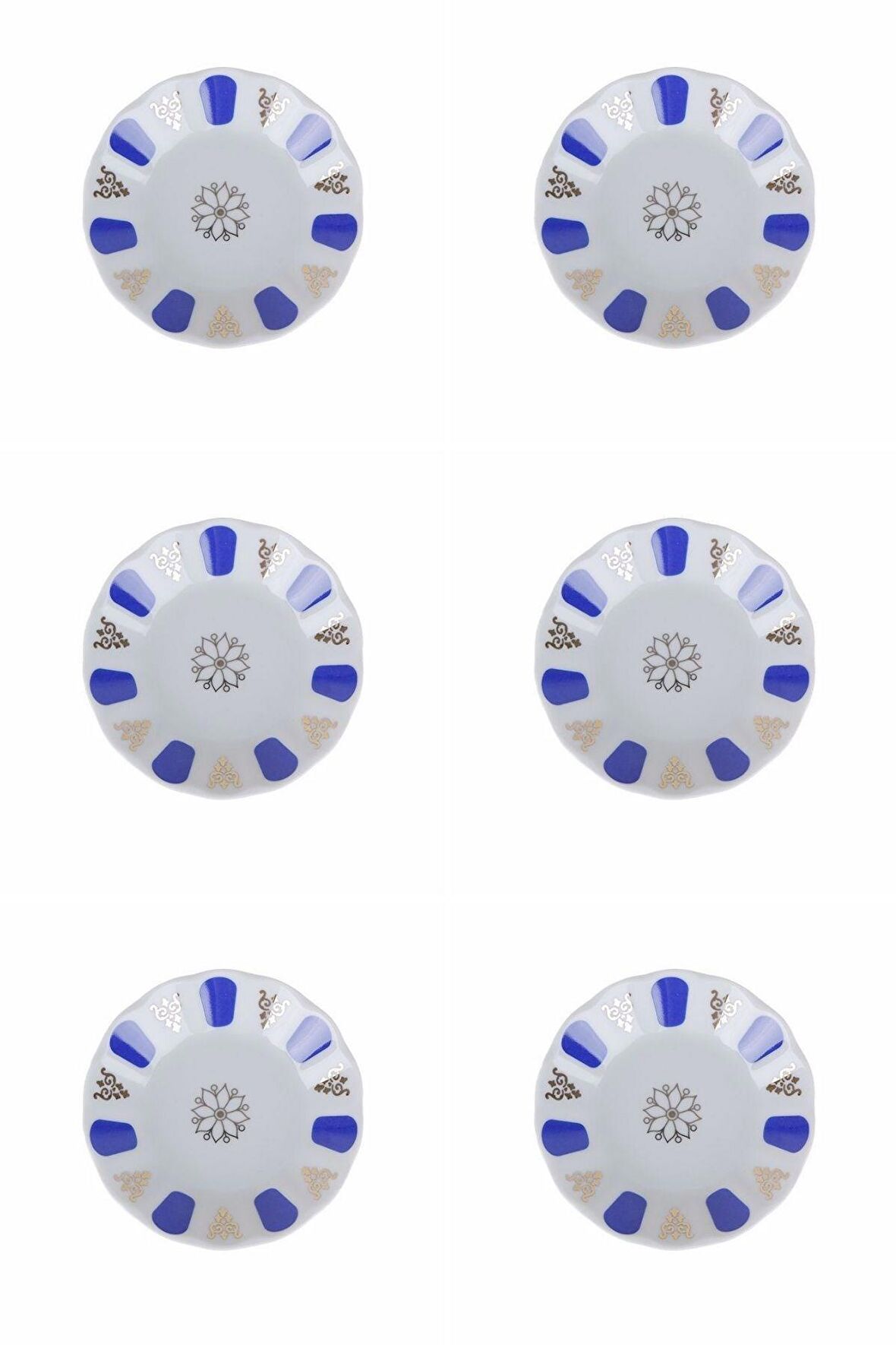 Porland Mavi Yaldız Çay Tabağı 11cm 6 lı 04POR005232