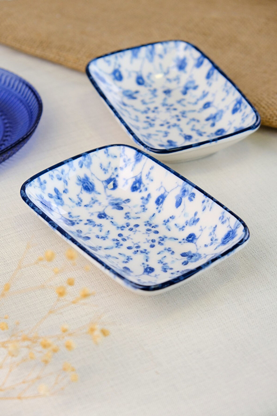 Tabak Evi Blue Heaven Kayık Tabak 2 li 14x10x2cm