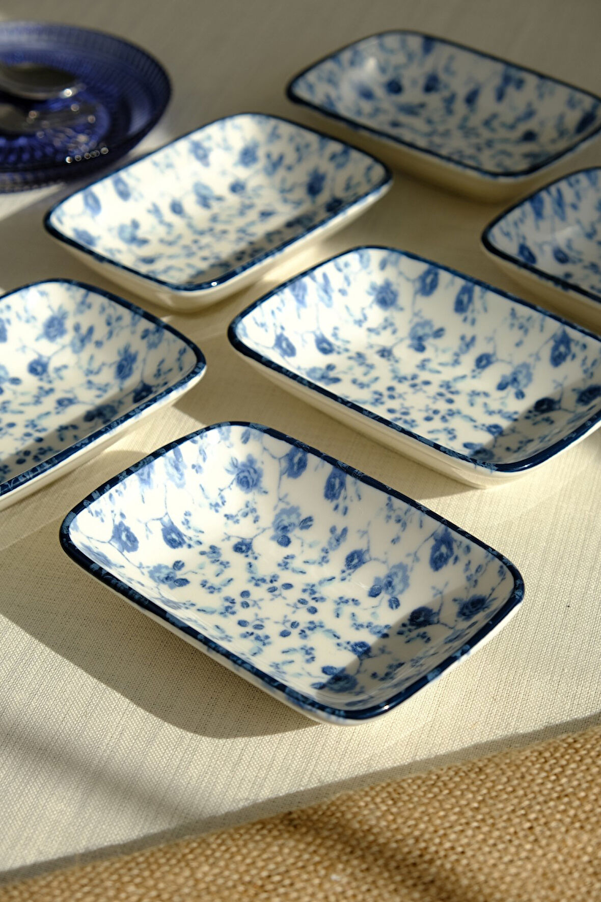 Tabak Evi Blue Heaven Kayık Tabak 6 lı 14x10x2cm
