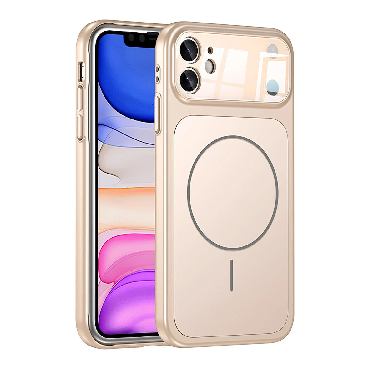 Apple iPhone 11 Uyumlu Kılıf Zore M-Safe Şarj Özellikli Kamera Korumalı Formen Kapak