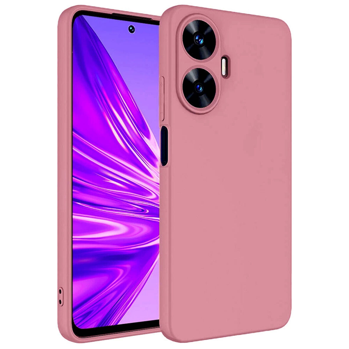 Realme C55 Uyumlu Kılıf İç Yüzeyi Kadife Lansman Kapak