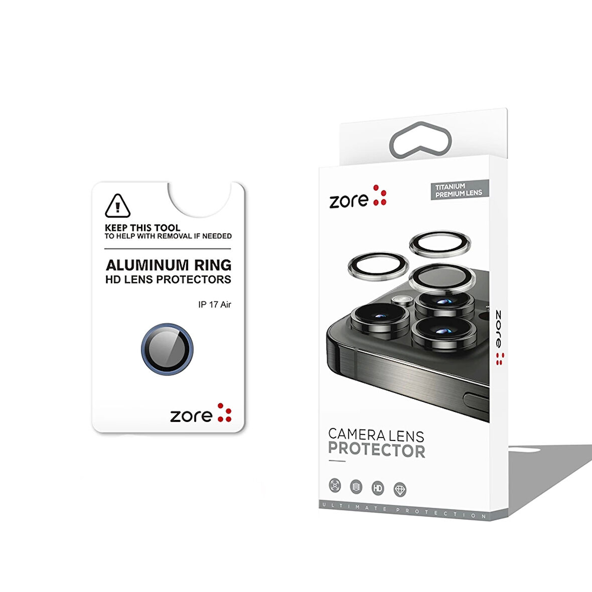 Apple iPhone 17 Air Uyumlu Premium Safir Parmak İzi Bırakmayan Anti-Reflective CL-12 Kamera Lens Koruyucu