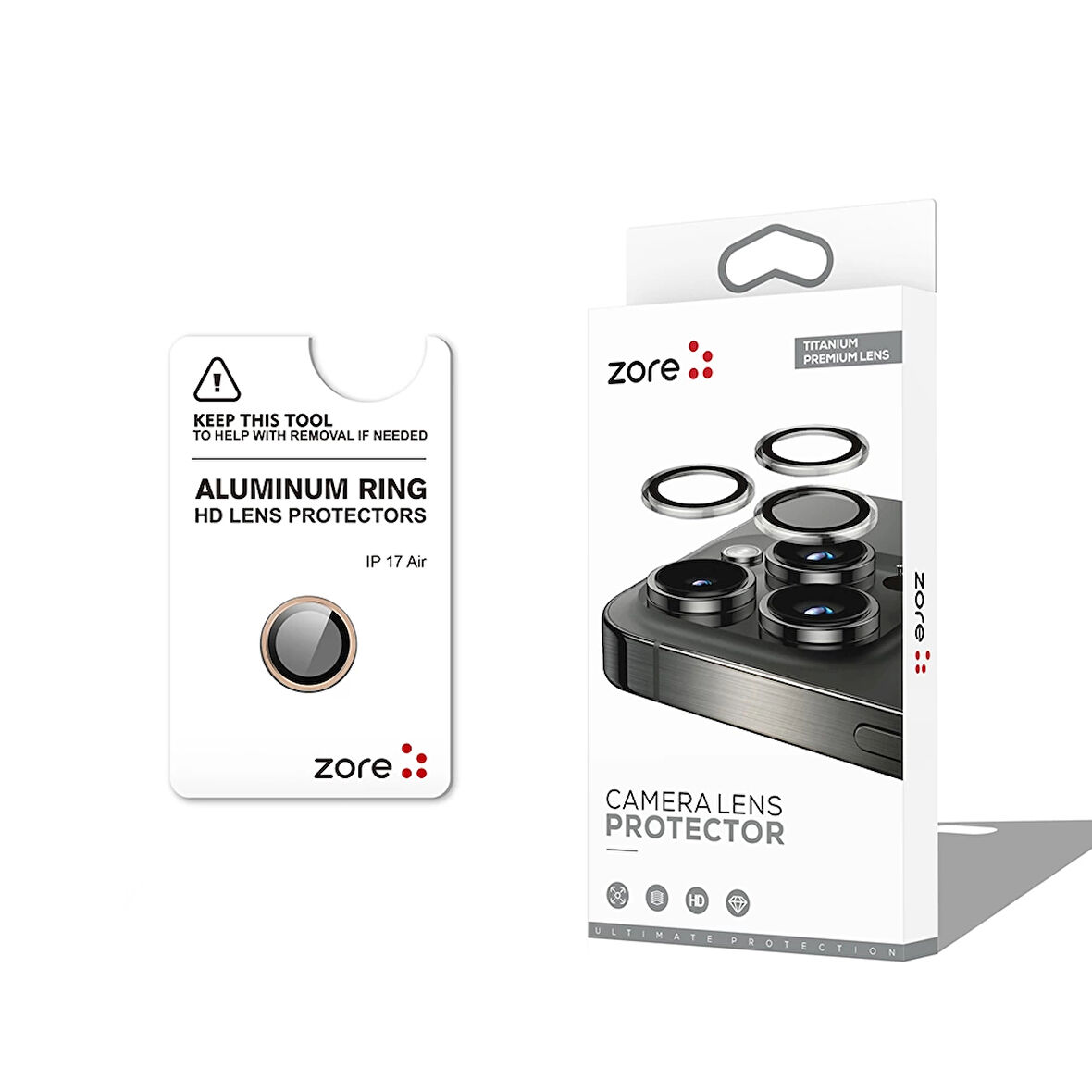 Apple iPhone 17 Air Uyumlu Premium Safir Parmak İzi Bırakmayan Anti-Reflective CL-12 Kamera Lens Koruyucu