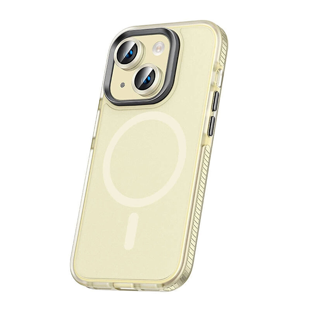 iPhone 15 Plus Uyumlu Kılıf Airbagli Magsafe Wireless Şarj Özellikli Lens Koruyuculu Klaptika Kapak