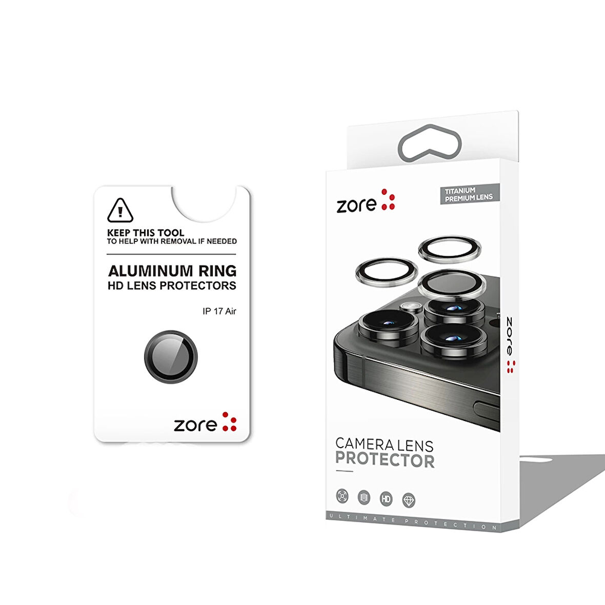 Apple iPhone 17 Air Uyumlu Premium Safir Parmak İzi Bırakmayan Anti-Reflective CL-12 Kamera Lens Koruyucu