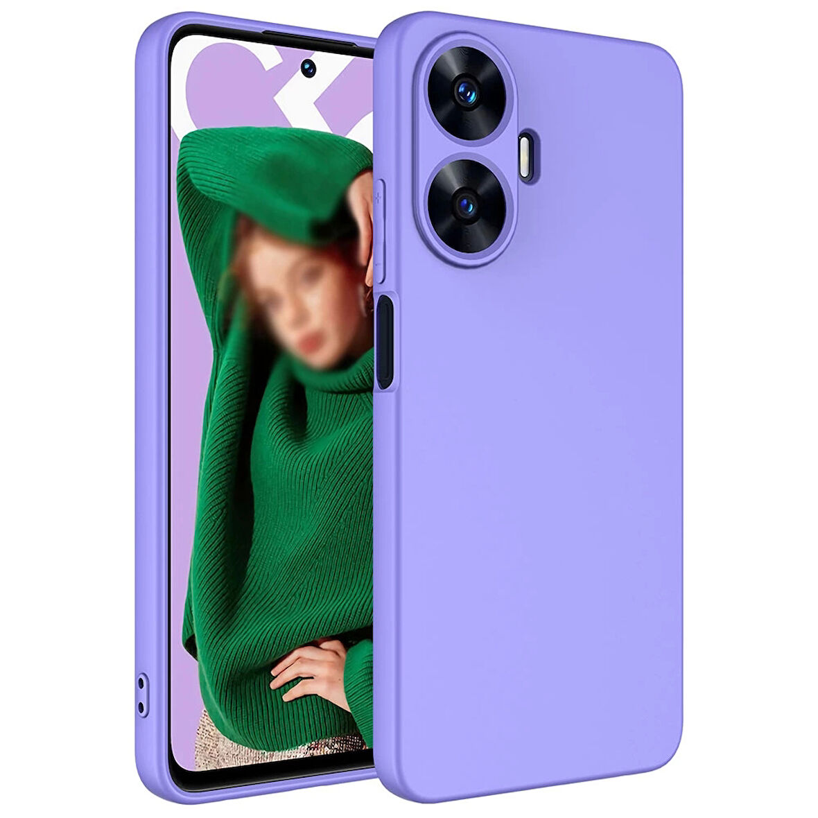 Realme C55 Uyumlu Kılıf İç Yüzeyi Kadife Lansman Kapak