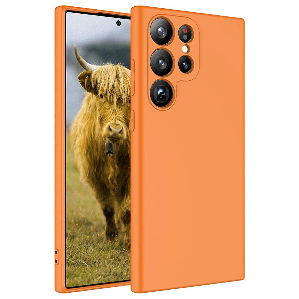 Samsung Galaxy S23 Ultra Uyumlu Kılıf İç Yüzeyi Kadife Lansman Kapak