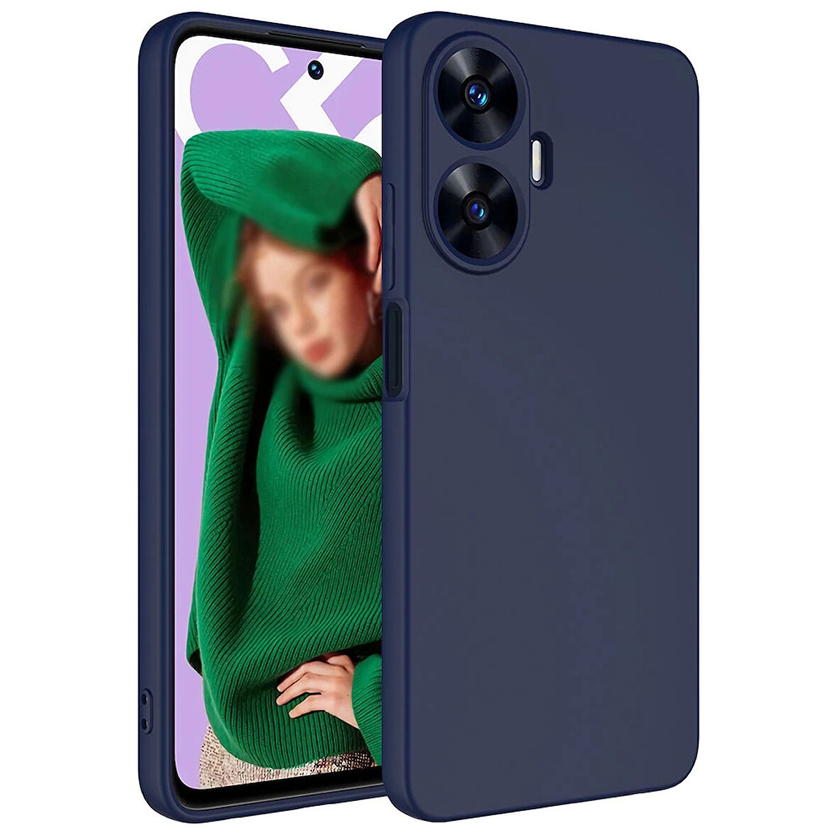 Realme C55 Uyumlu Kılıf İç Yüzeyi Kadife Lansman Kapak