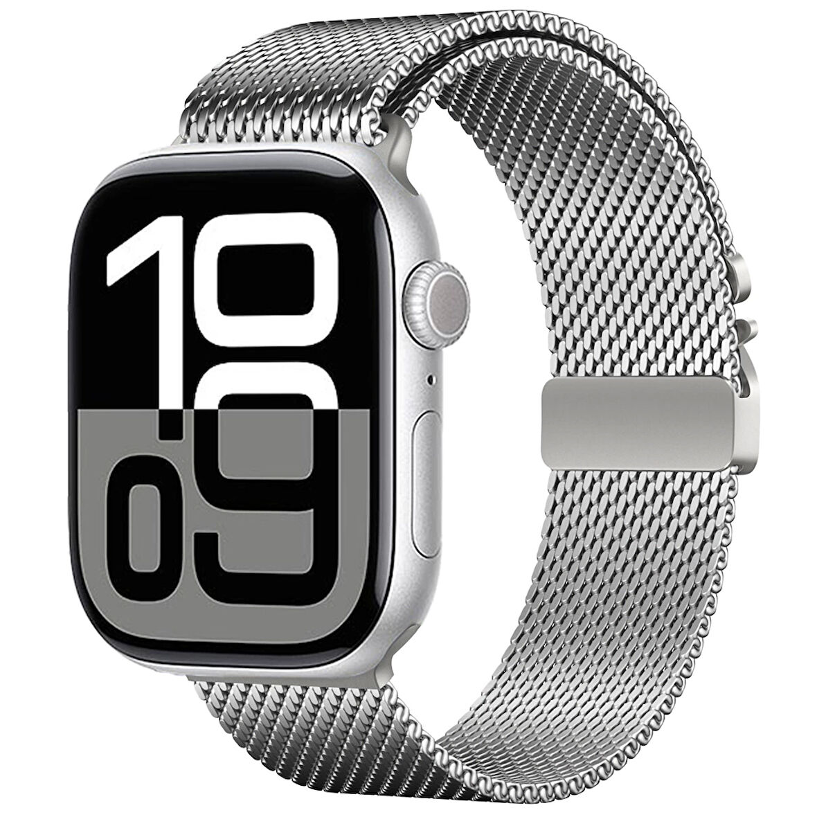 Apple Watch 7 41mm Uyumlu Metal Hasır Kordon KRD-121