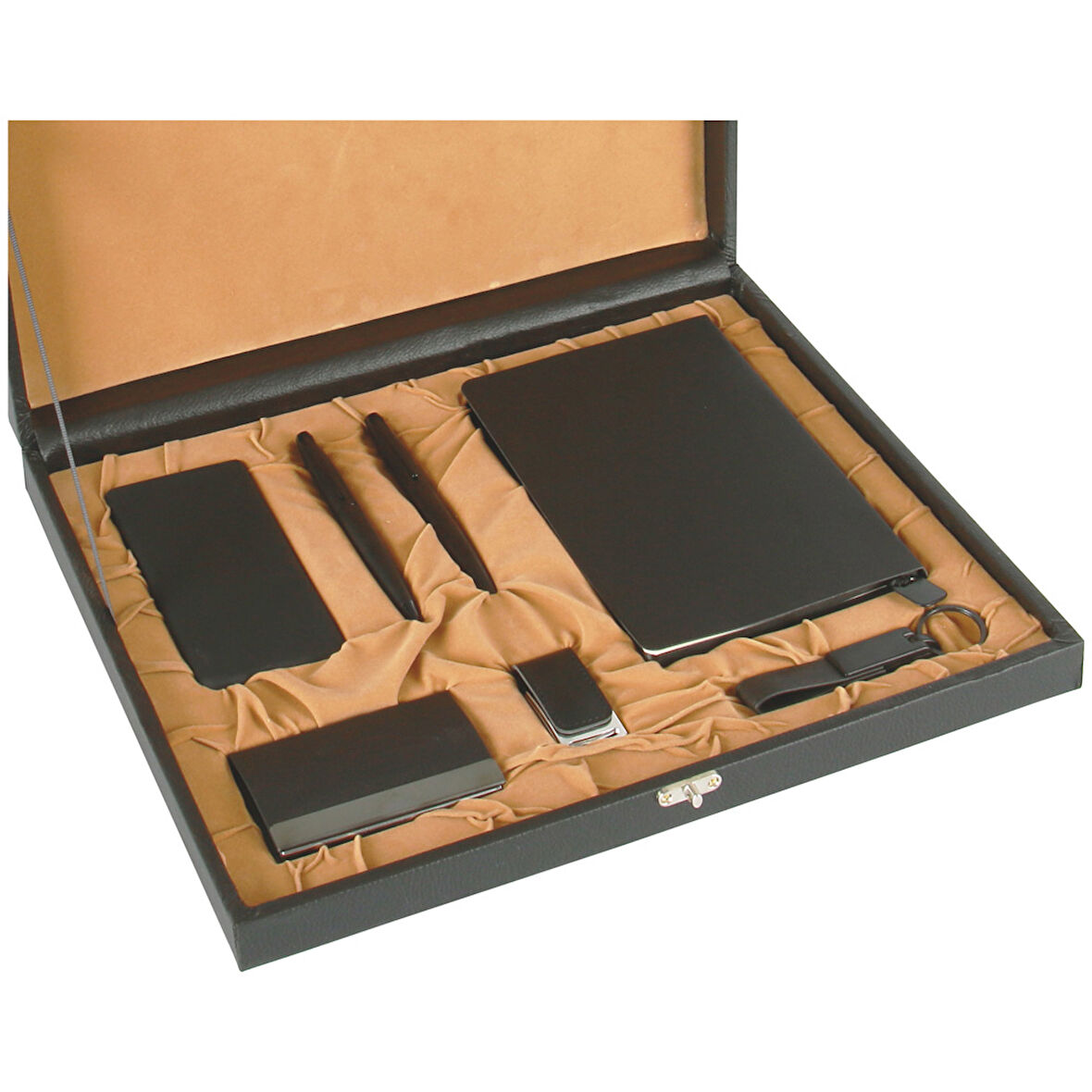 VIP Hediyelik Set - Powerbank, Defter, Kalem, USB Bellek, Anahtar ve Kartvizitlik - (6’lı Kurum Set)