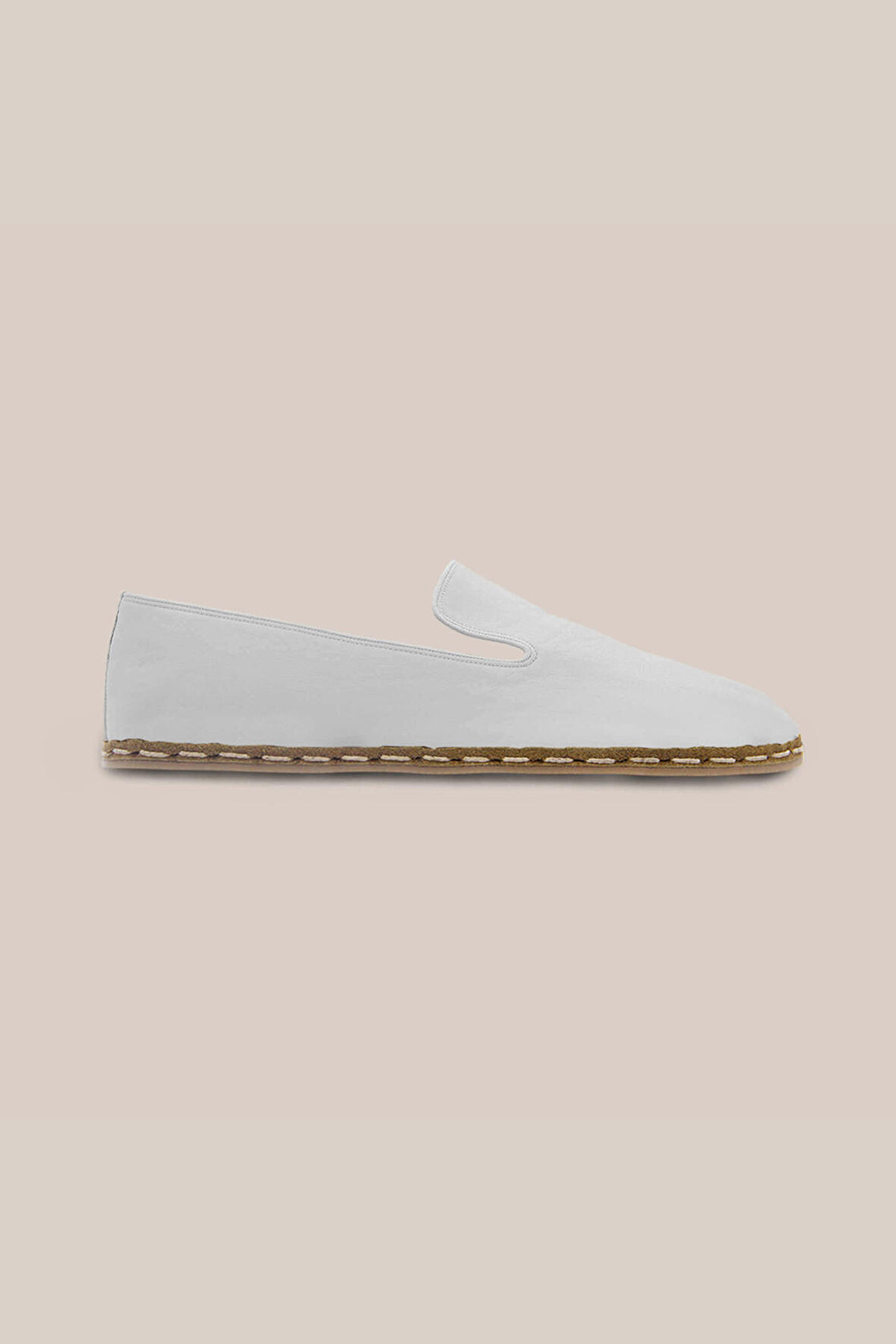Women Casual Barefoot Leather Pearl White
