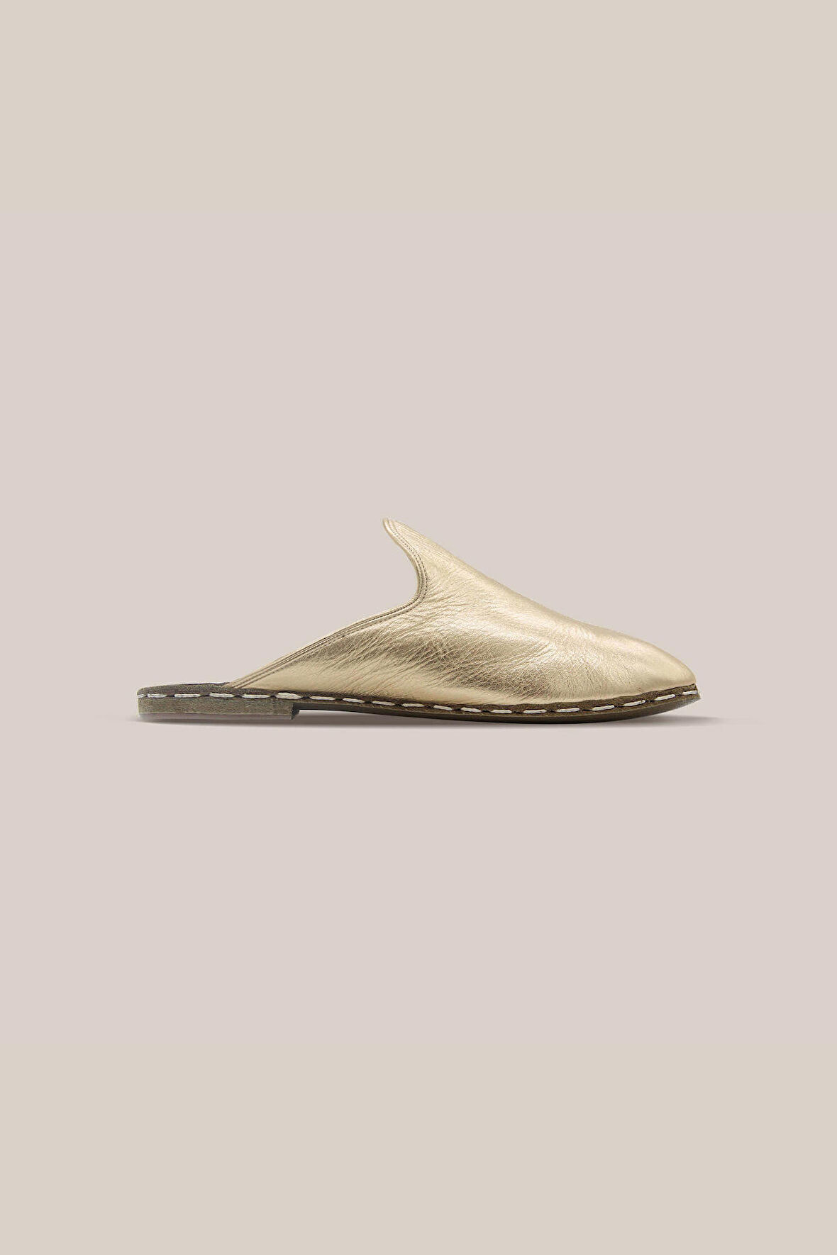 Man Classical Mule Leather Sun Gold