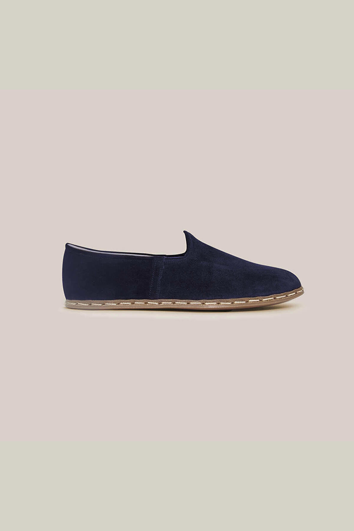 Women Classical Suede Yemeni Leather Navy Blue