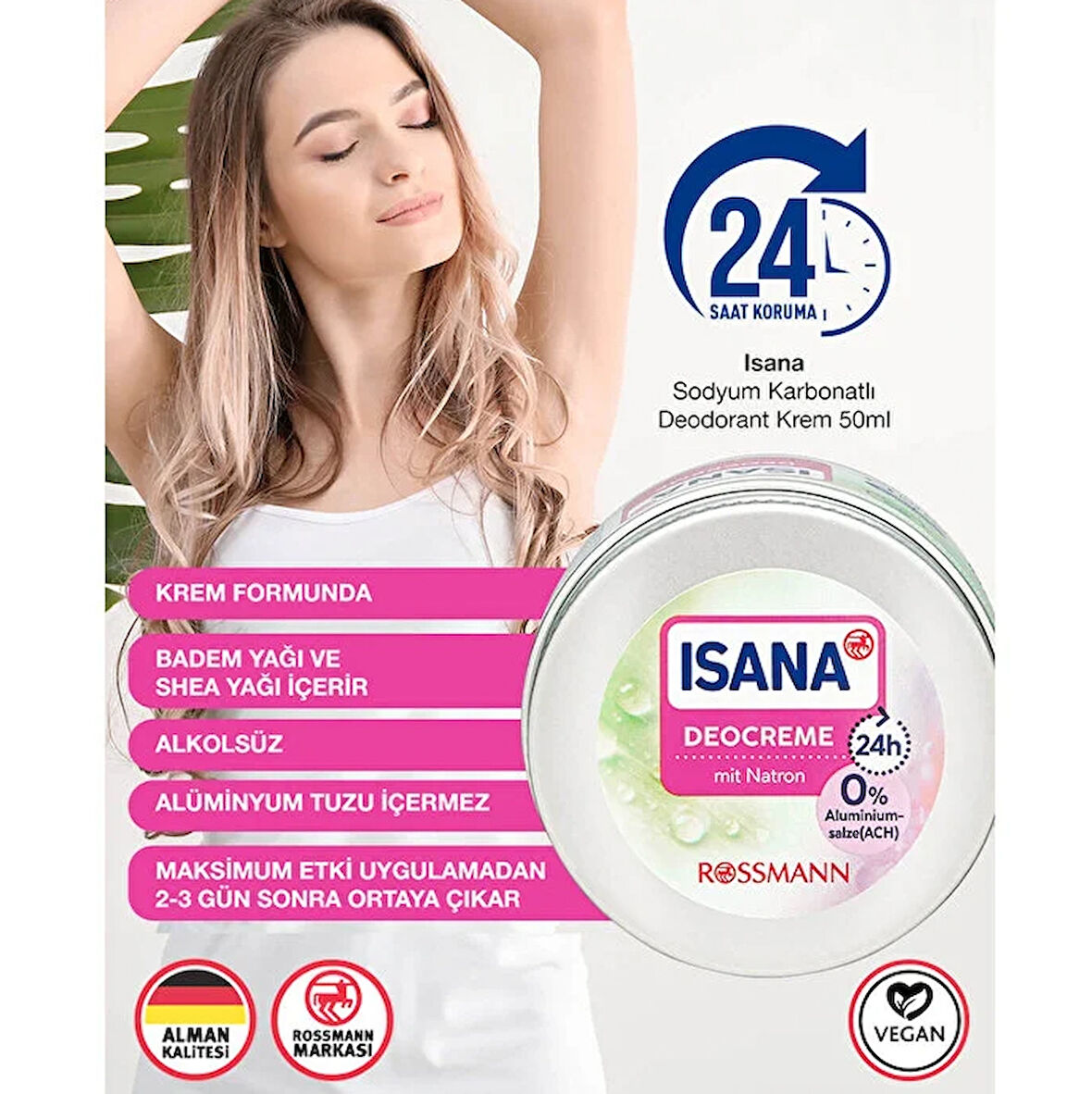 Isana Deodorant Krem 50 ml