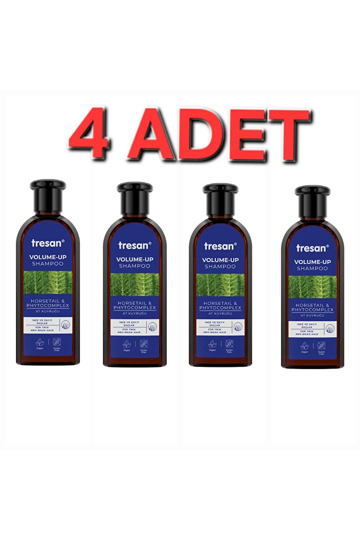 Tresan 4 Kutu At Kuyruğu Hacimlendirici Bakım Şampuanı 300 Ml
