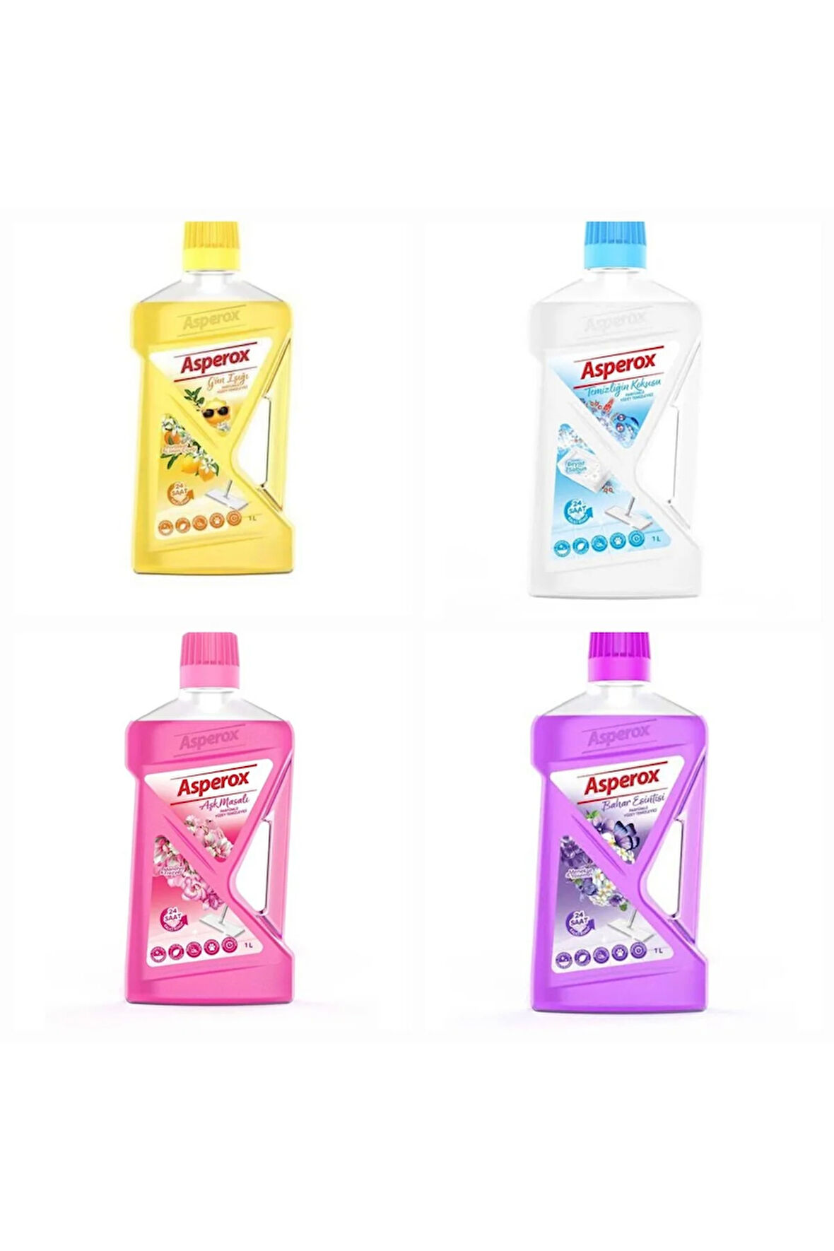 Full Yüzey Temizleyici Temizlik Seti 4 x 1 litre Full Paket Yüzey Temizleyici Seti