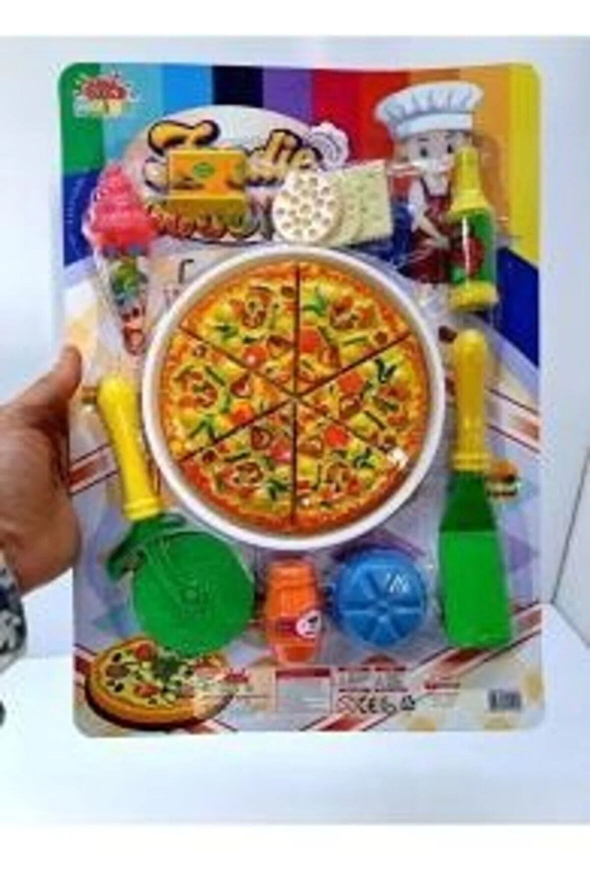 KESME PİZZA PASTA OYUN SETİ OYUNCAK MUTFAK ALETLERİ