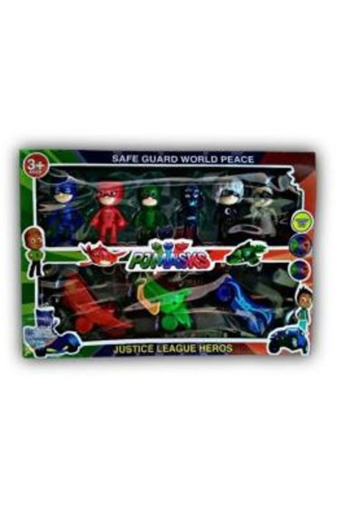 6'Lı ARABALI PİJAMASKELİ KAREKTER FİGÜR OYUNCAK