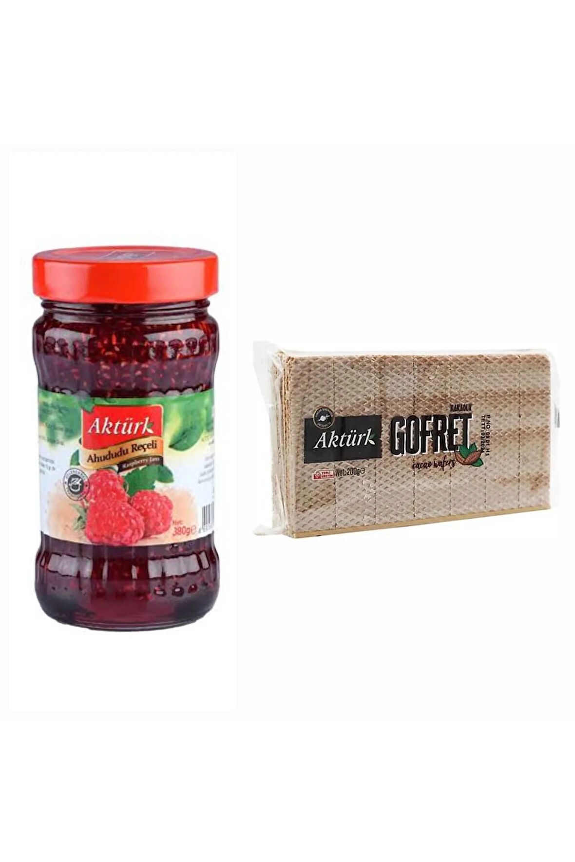 AKTÜRK 380 GR AHUDUDU REÇELİ VE 200 GR AKTÜRK KAKAOLU GOFRET
