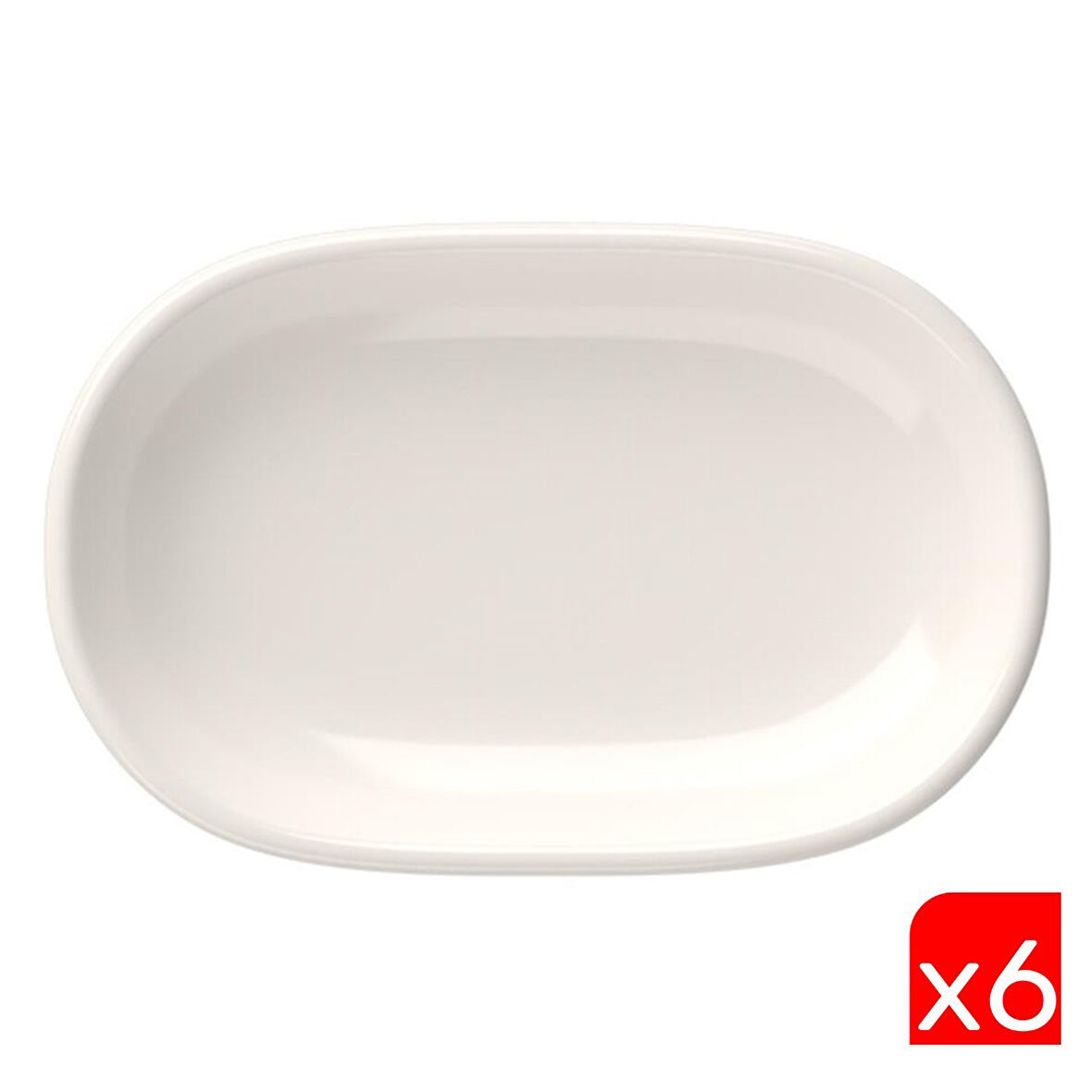Tabak Evi Porselen Magnus Oval Kayık Tabak 18x11x2,50cm 6 LI