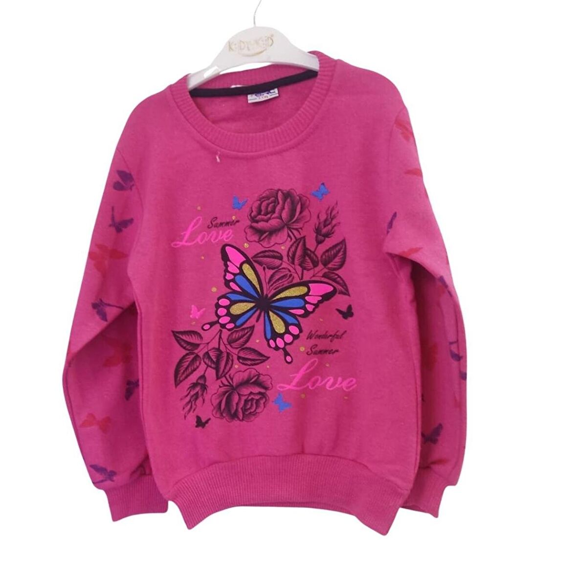 SRC KELEBEK DESENLİ KIZ ÇOCUK SWEAT