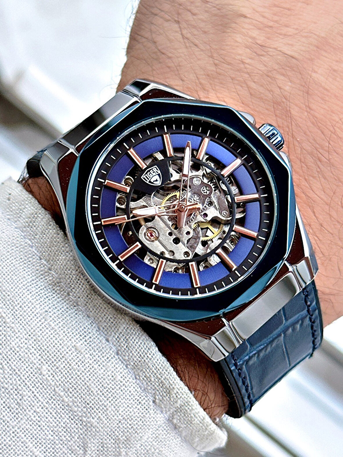 TI-604H TIGER ÇELİK OTOMATİK ERKEK SAATİ