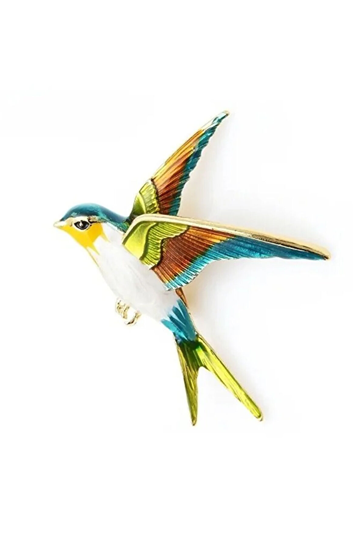 RENKLİ KIRLANGIÇ BROŞ