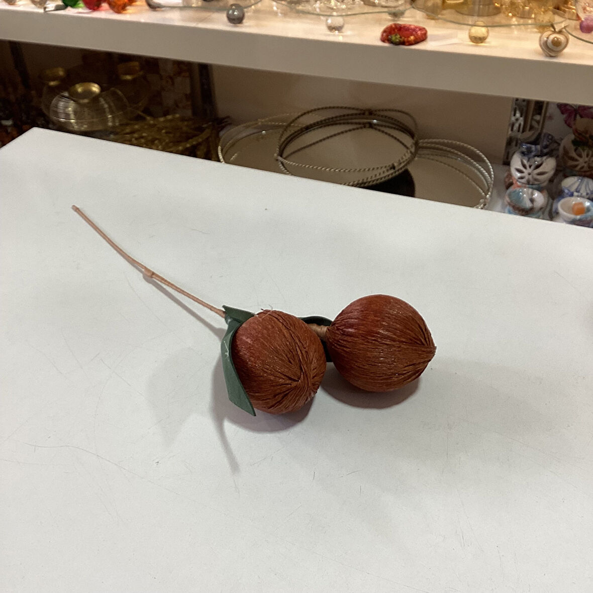 Yapay Lateks Turuncu Top Çiçek