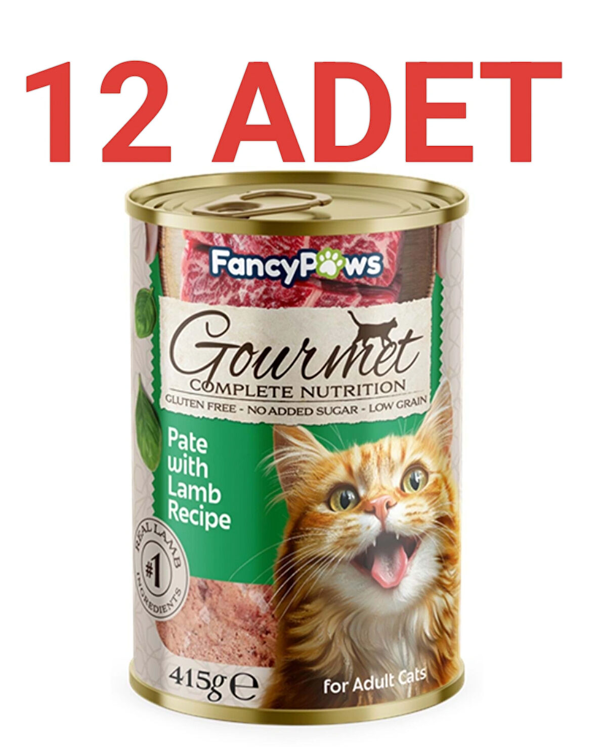 Fancy Paws Kuzu Etli Yetişkin Kedi Konserve Maması x 12 Adet