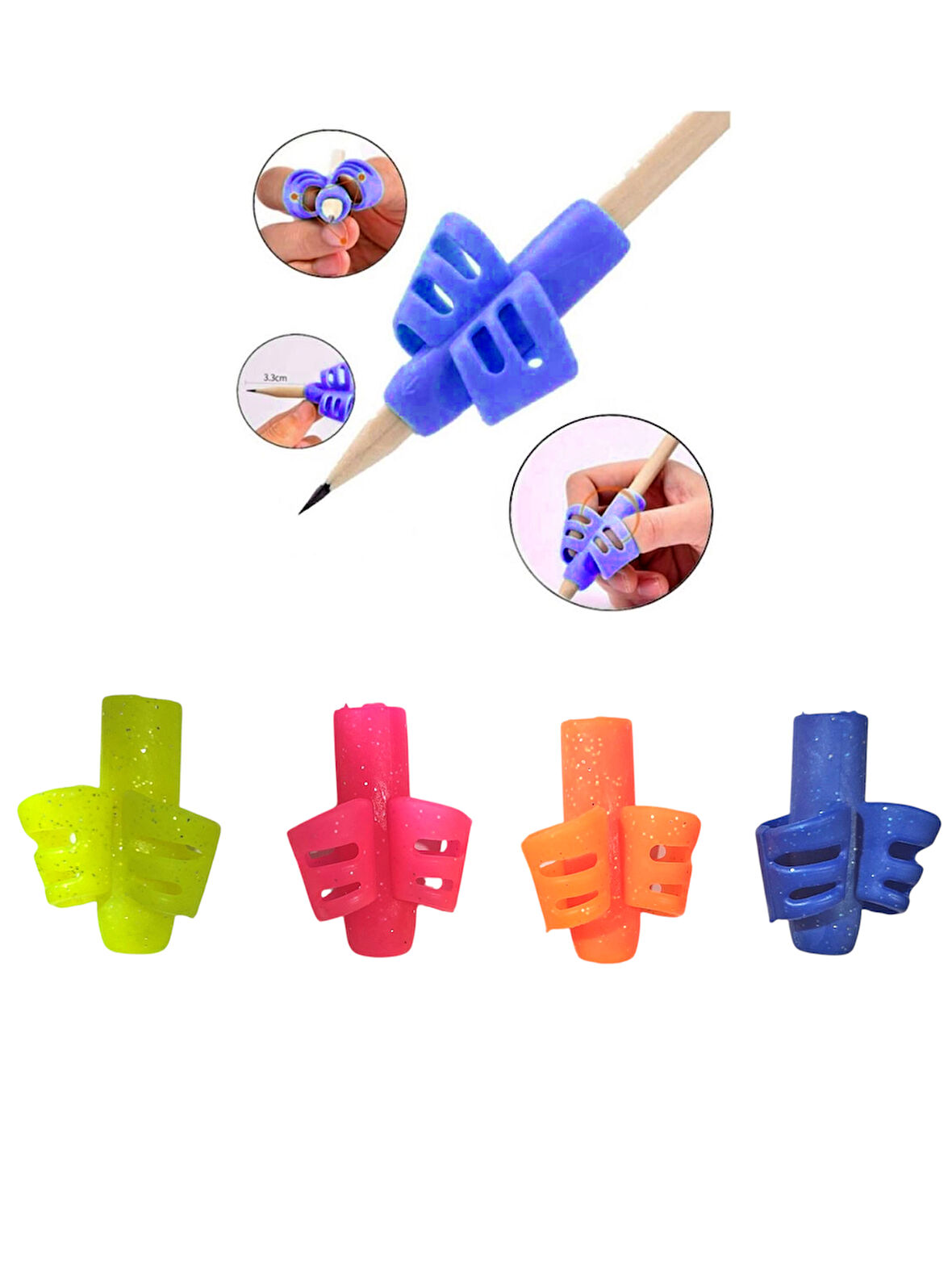 Simli Kolay Kalem Tutma Aparatı Silikon - 2 Adet