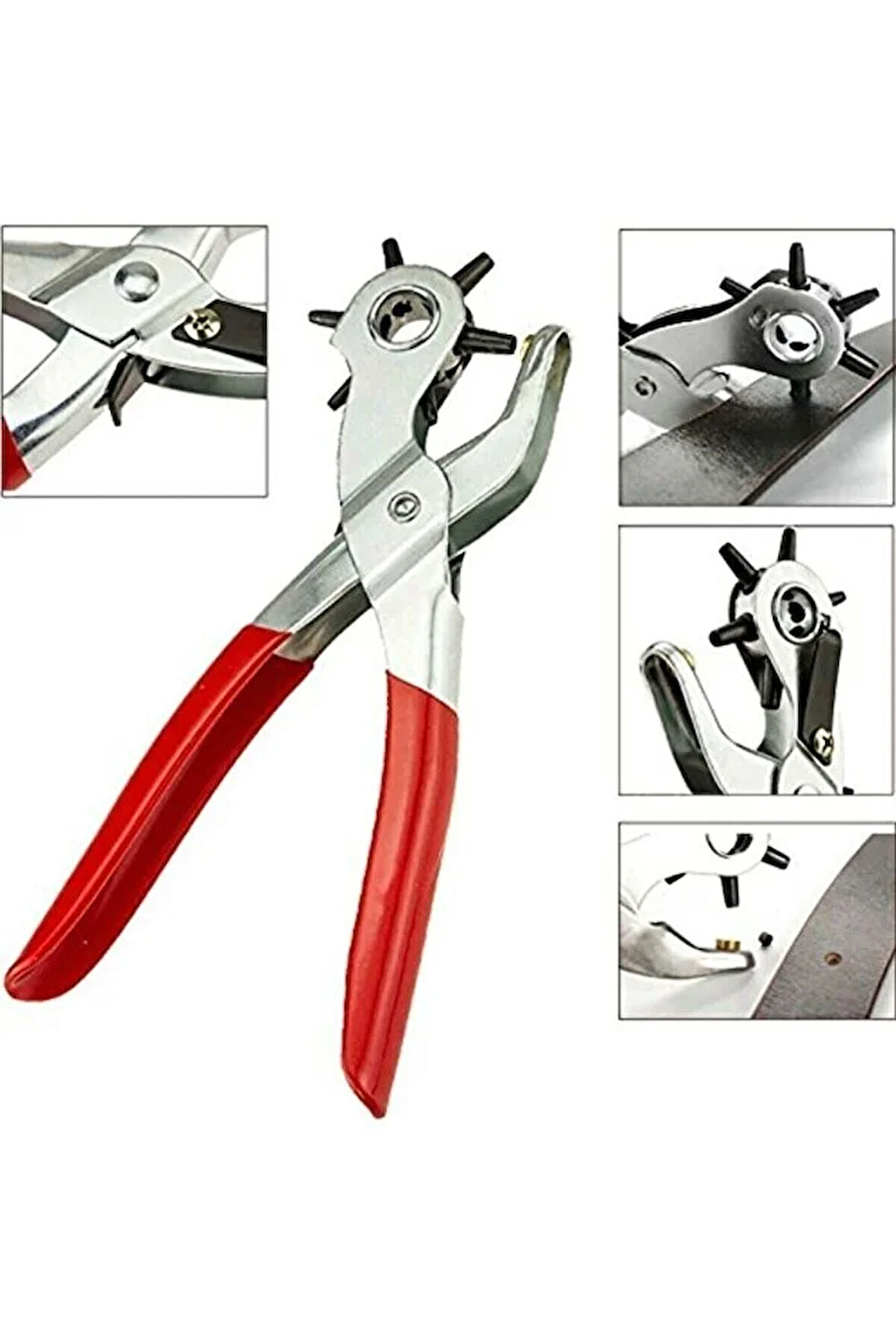 Kemer Delme Ve Perçin Pensesi Ikli Set Deri Plastik Delici