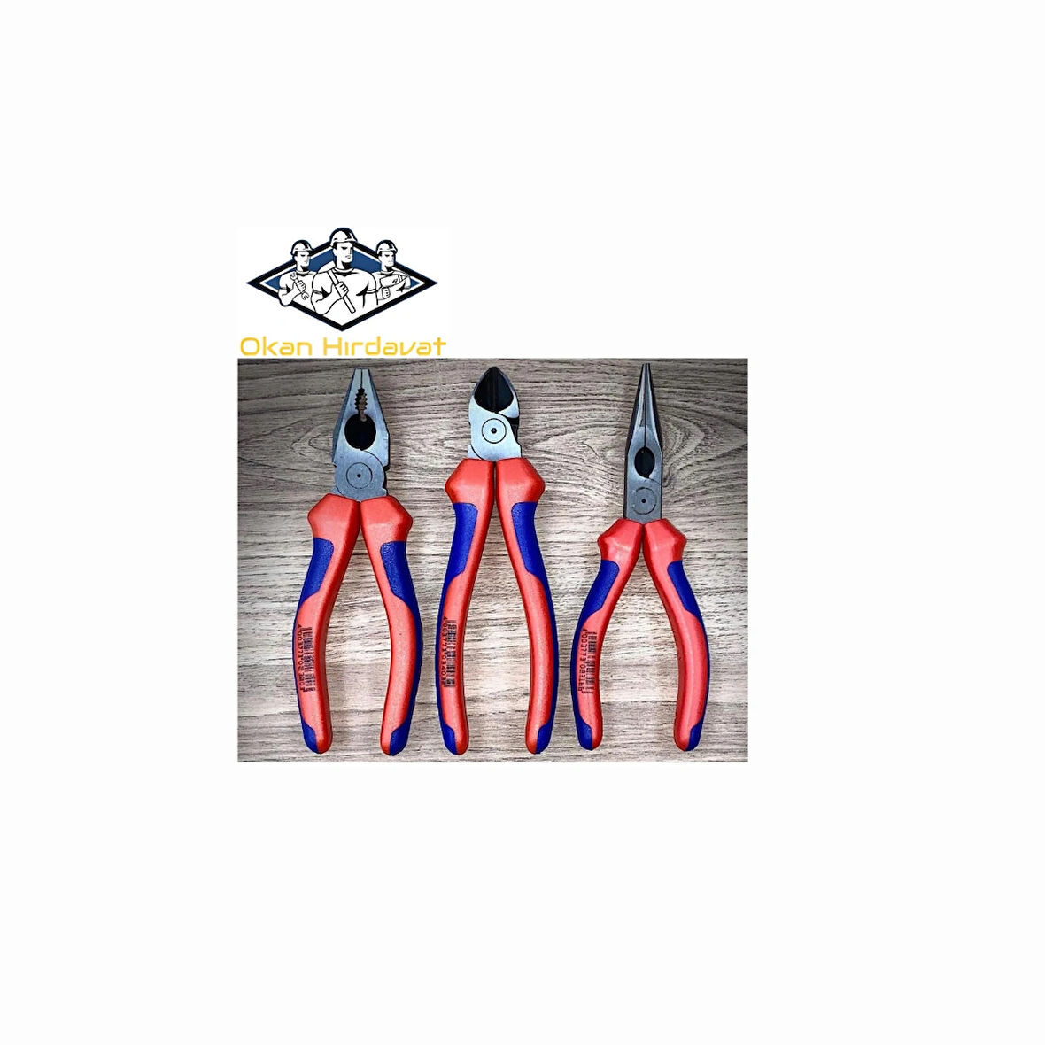 Knipex 3'lü SET 160mm PENSE 160mm YANKESKİ 160mm KARGABURUN