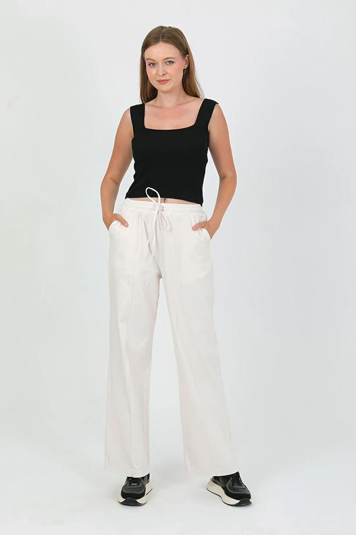 Rovira İplik Detay Gabardin Pantolon TNS-4157