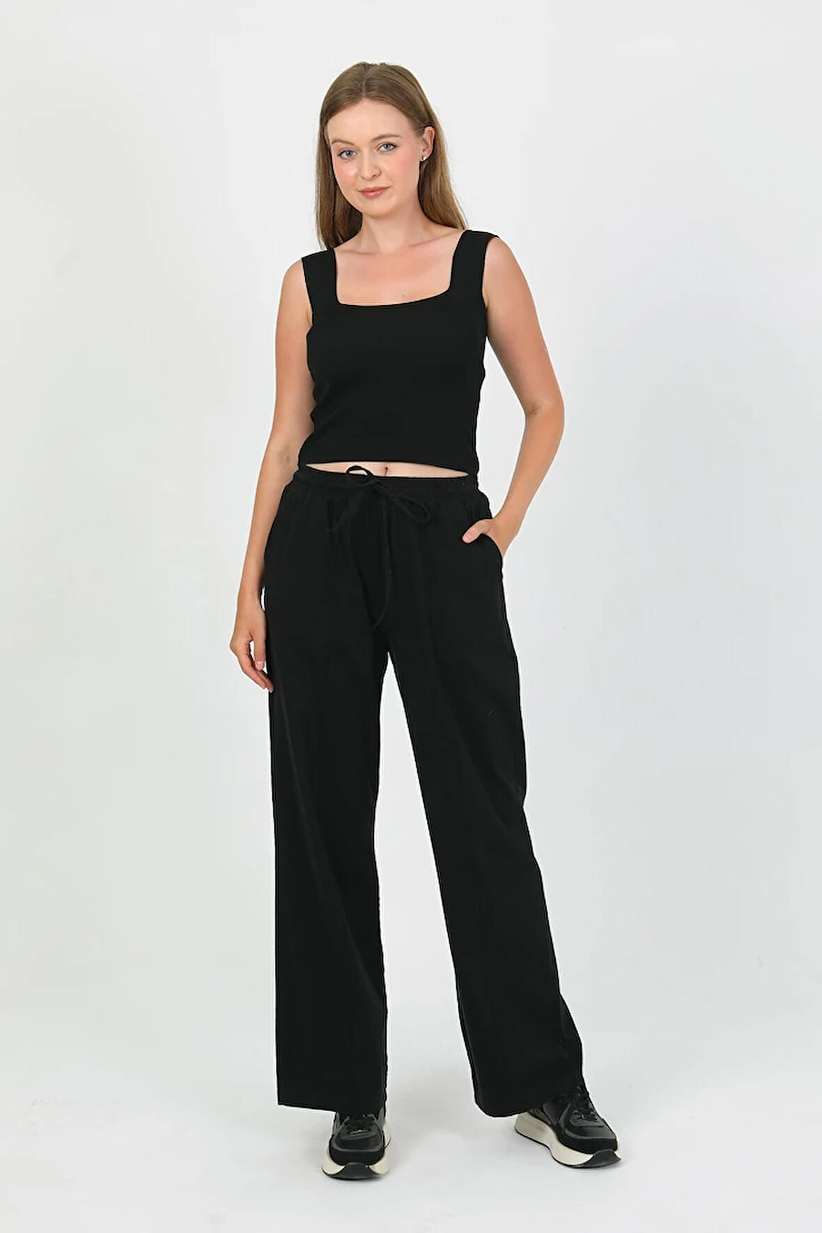 Rovira İplik Detay Gabardin Pantolon TNS-4157