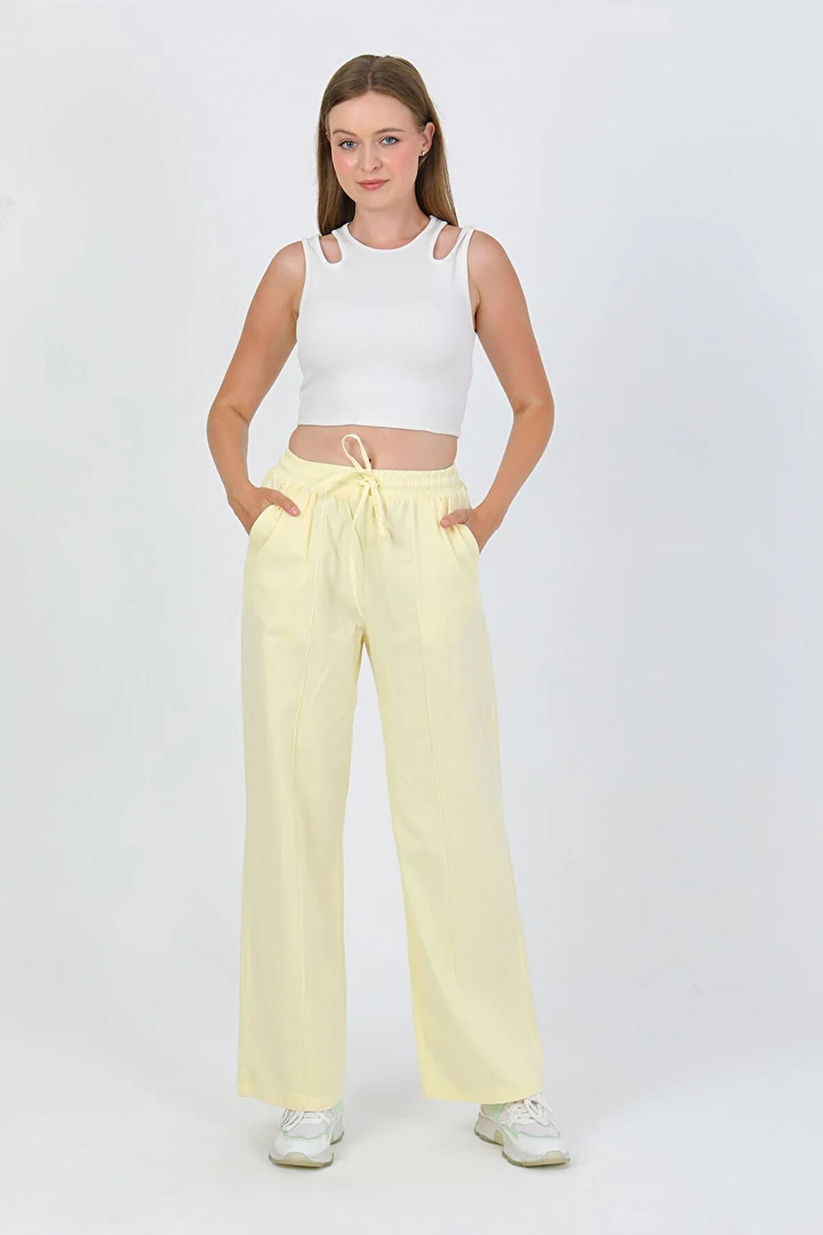 Rovira İplik Detay Gabardin Pantolon TNS-4157