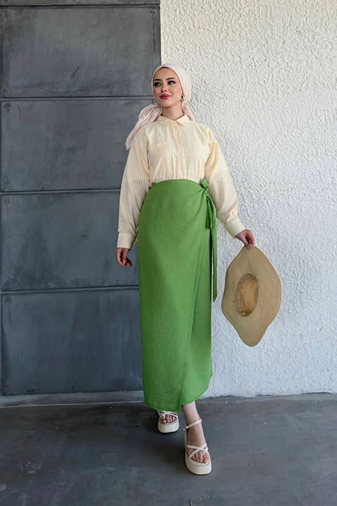 Noir Beli Kuşaklı Etek TNS-4158