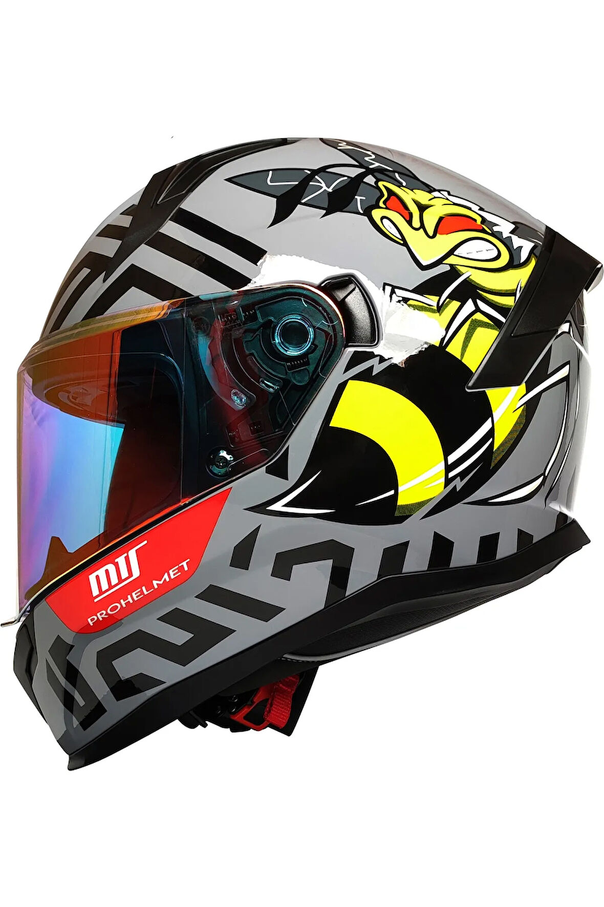 M-910 Bee Güneş Vizörlü Kask (KIRMIZI CAMLI)
