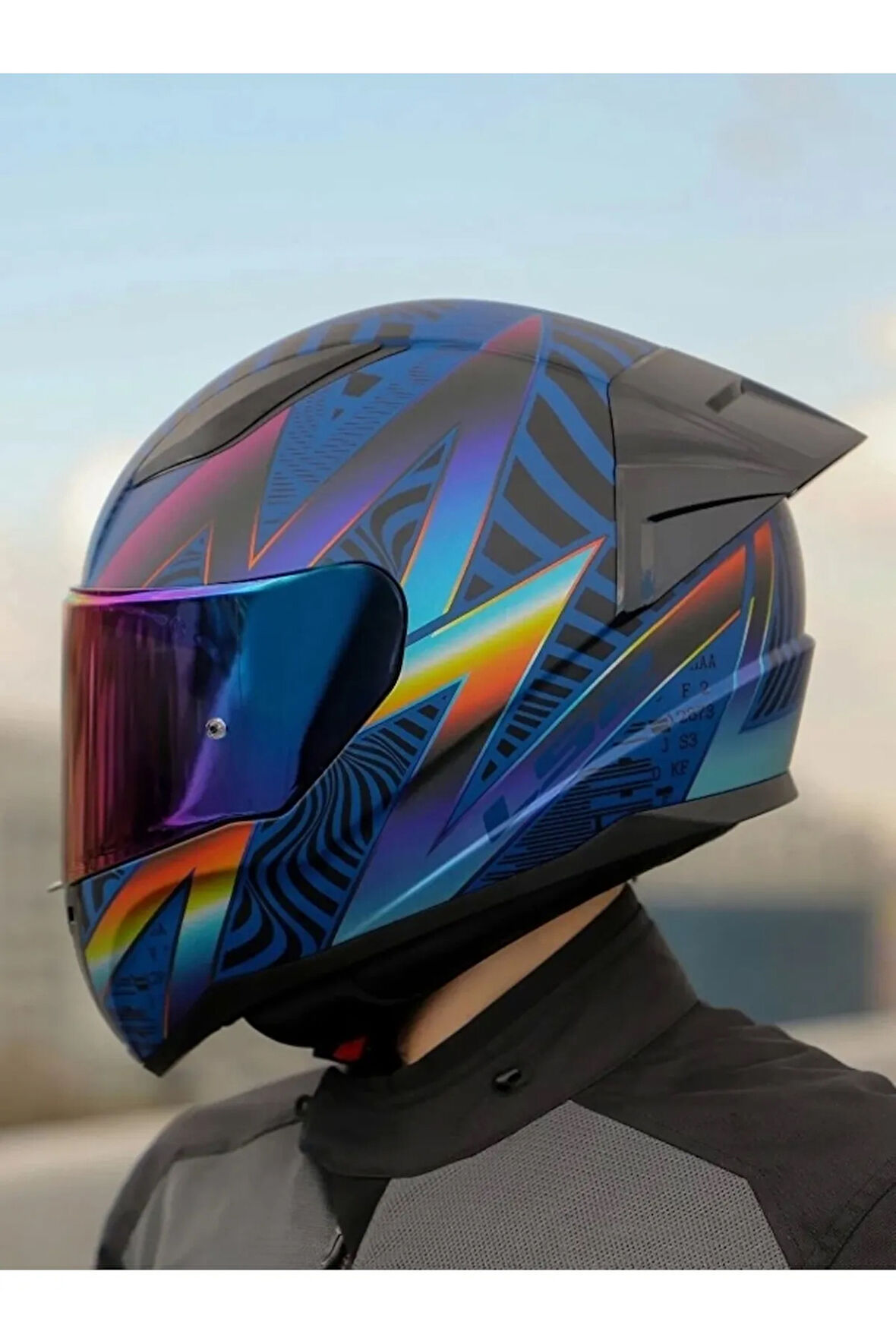 Rapıd 2 Race Optik Kask Gökkuşağı Cam Spoıler