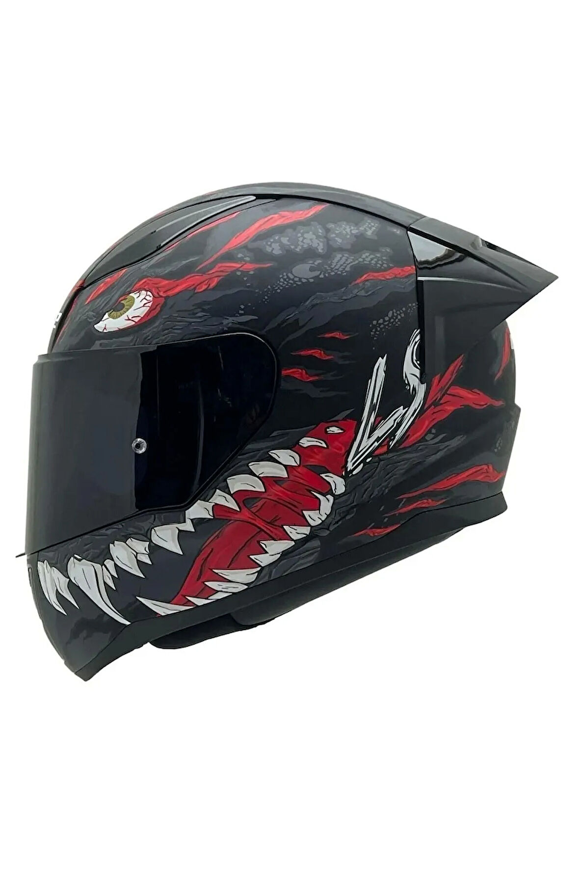 Rapıd 2 Race Kaıju Mat Siyah-kırmızı Kask